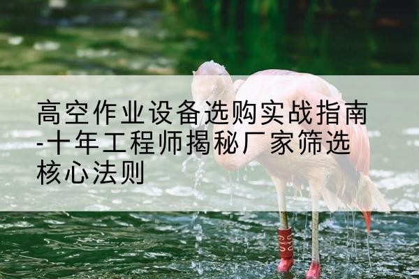 奇台剪叉式升降机厂家-高空作业设备选购实战指南-十年工程师揭秘厂家筛选核心法则